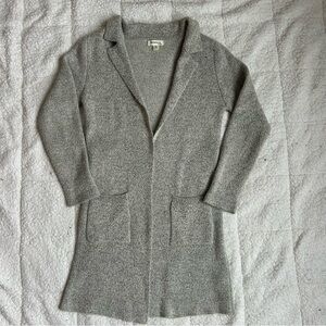 MONTEAU Gray Knit Cardigan Sweater Open Front
